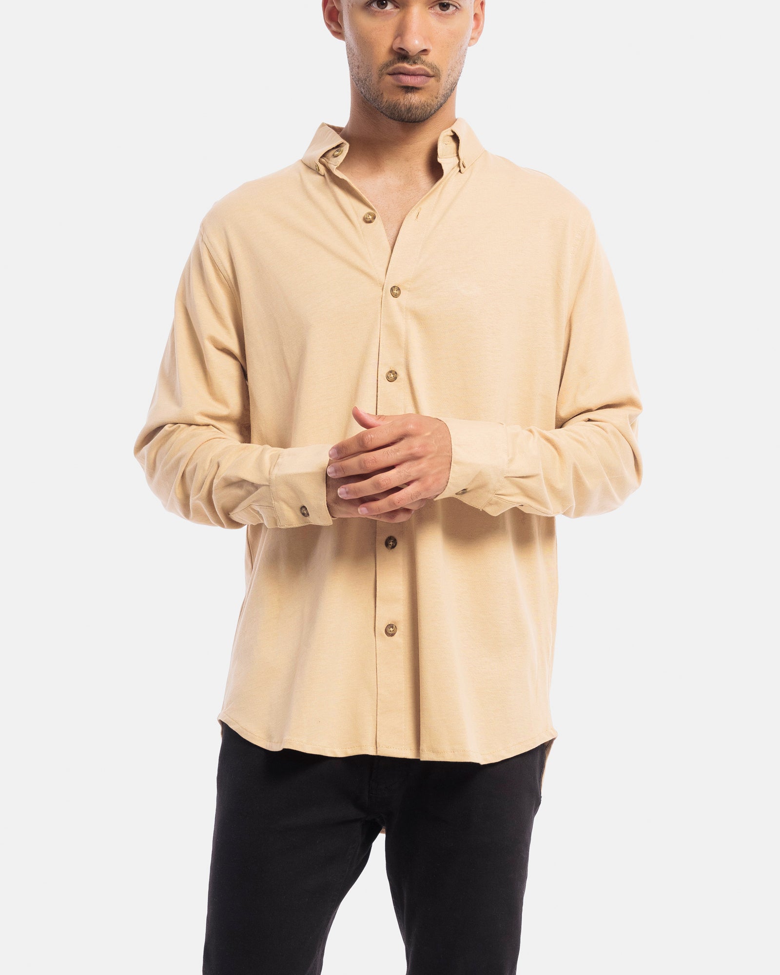 Long Sleeve Jersey Dress Shirt