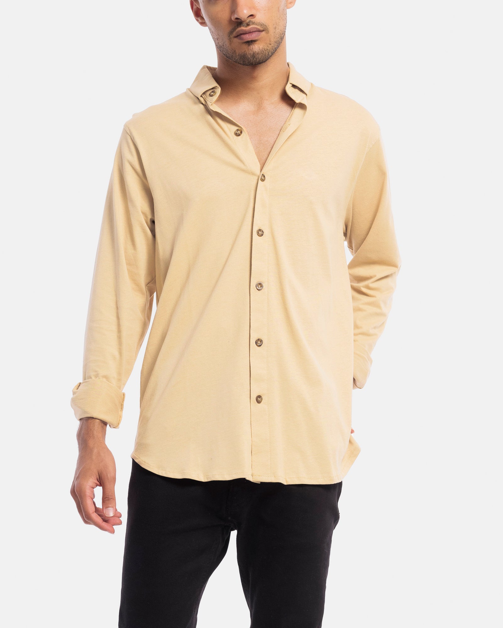 Long Sleeve Jersey Dress Shirt