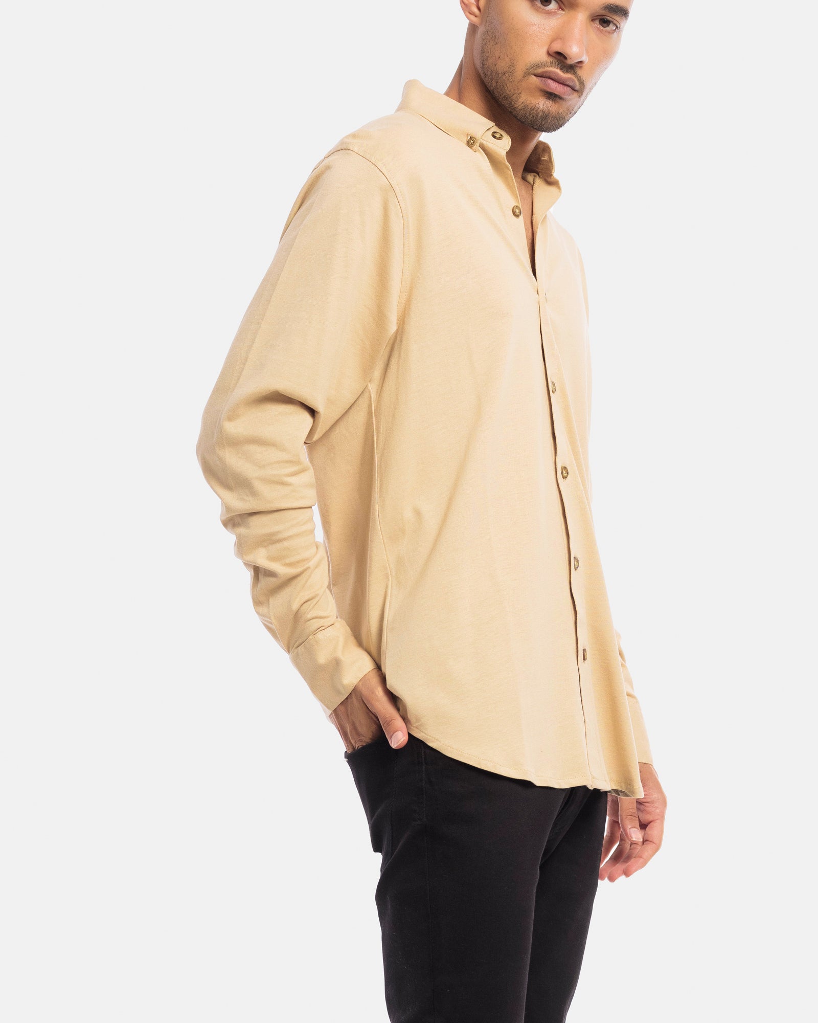 Long Sleeve Jersey Dress Shirt