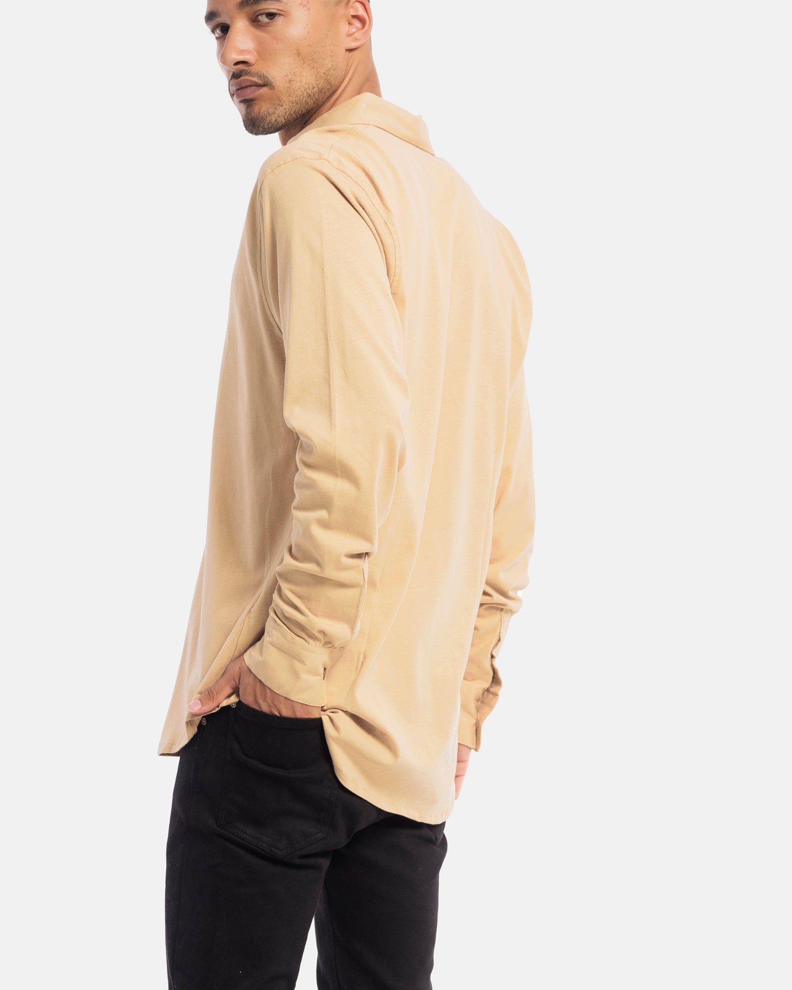 Long Sleeve Jersey Dress Shirt