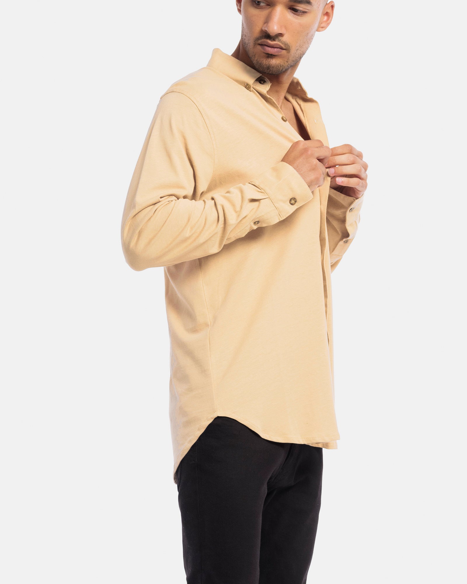 Long Sleeve Jersey Dress Shirt