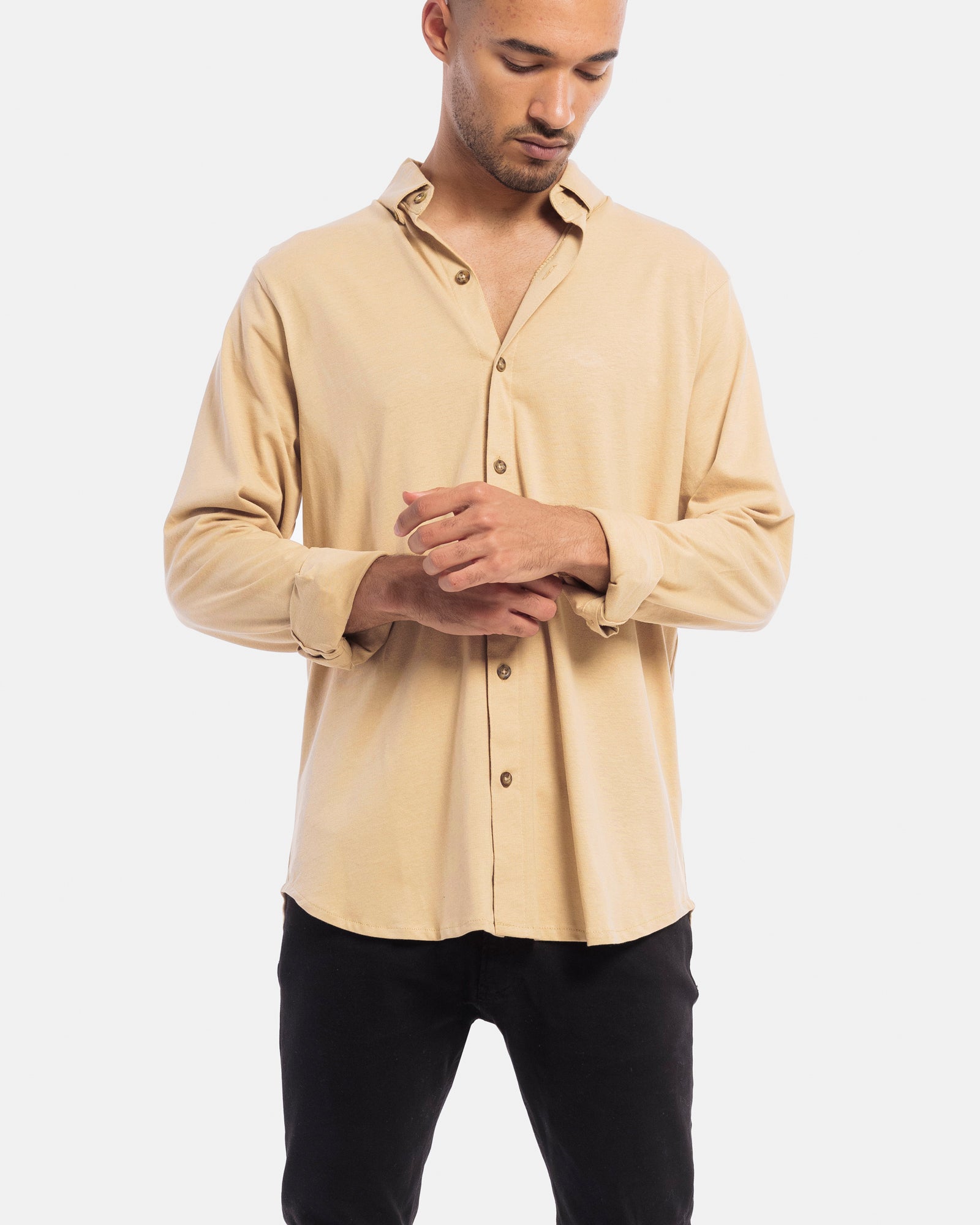 Long Sleeve Jersey Dress Shirt