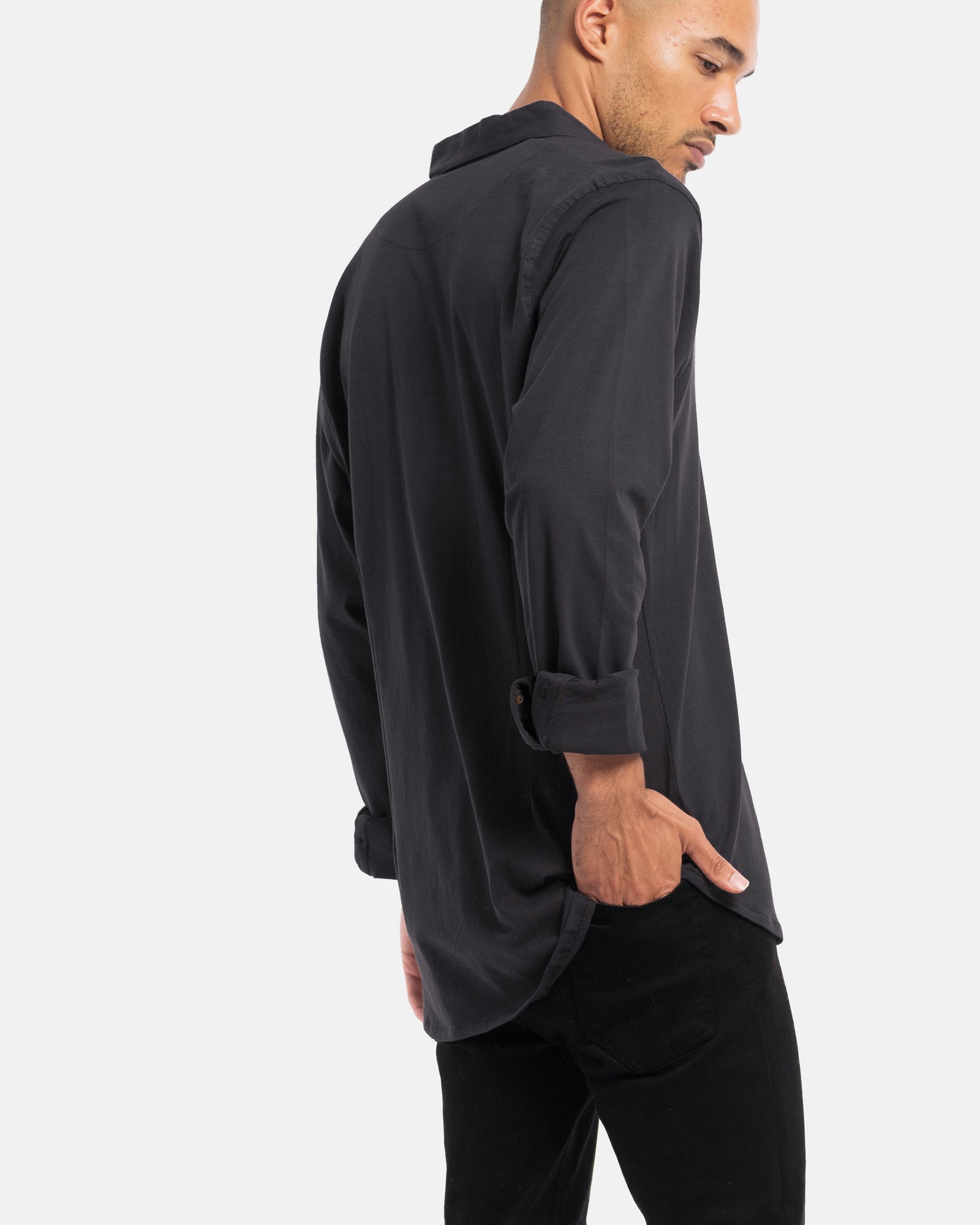 Long Sleeve Jersey Dress Shirt