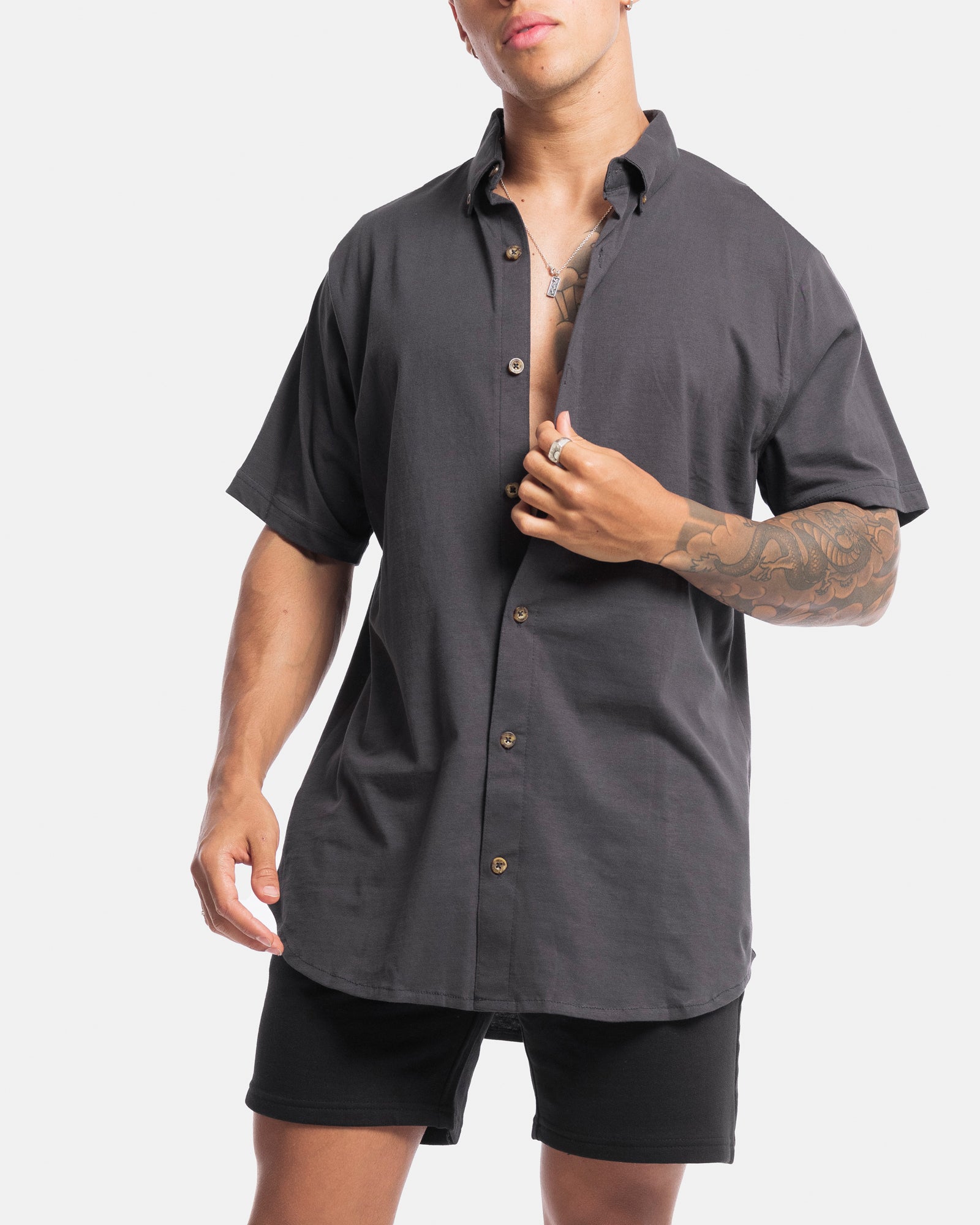 Short Sleeve Jersey Dress Shirt