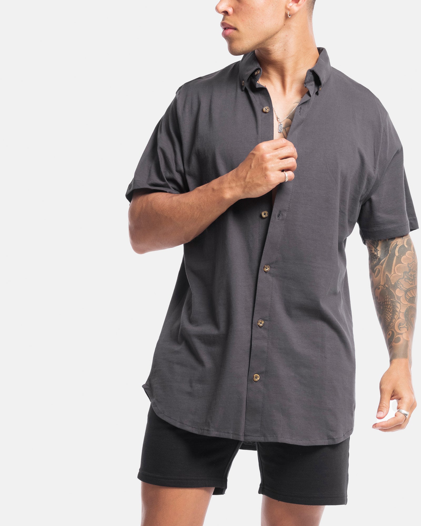 Short Sleeve Jersey Dress Shirt