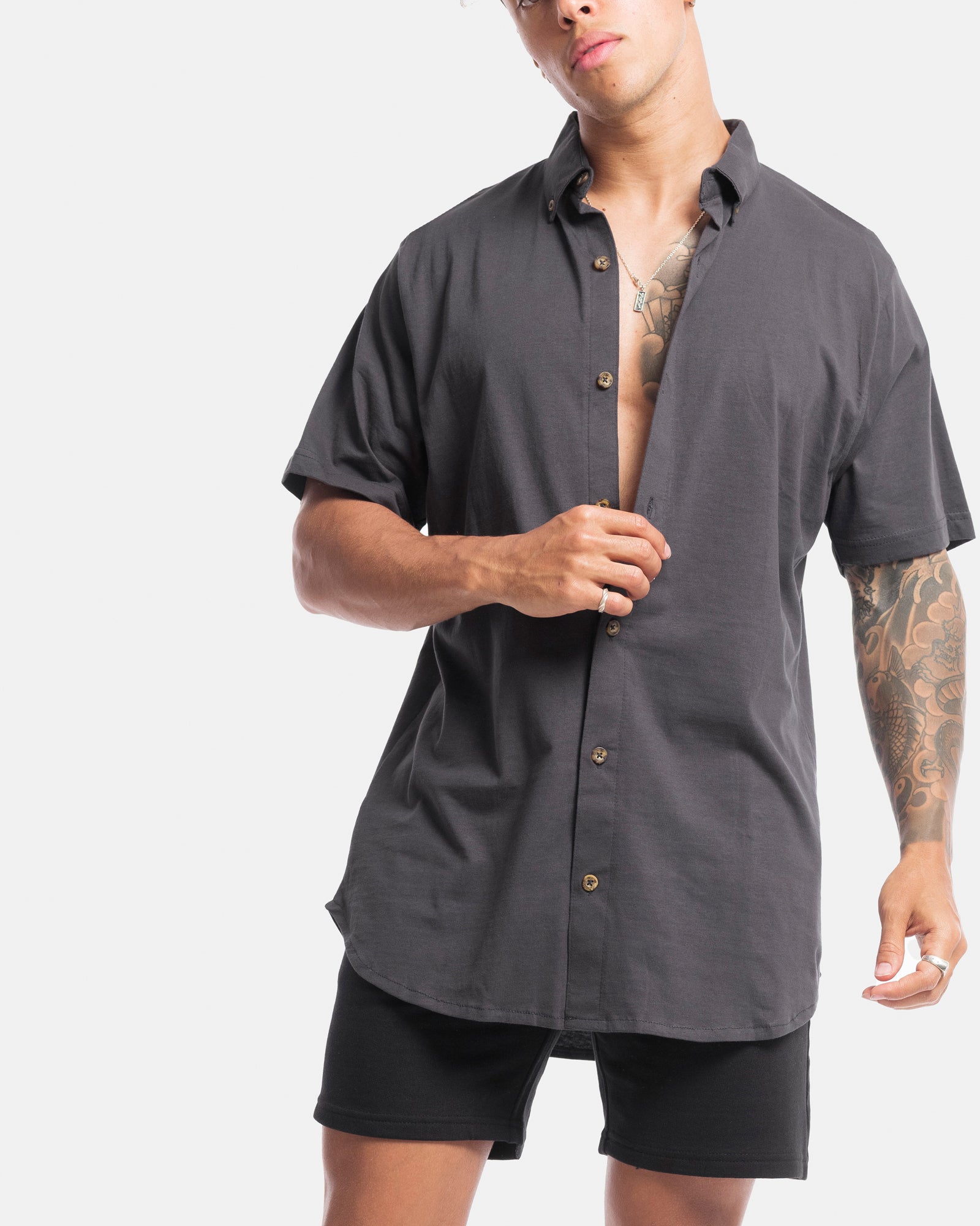 Short Sleeve Jersey Dress Shirt