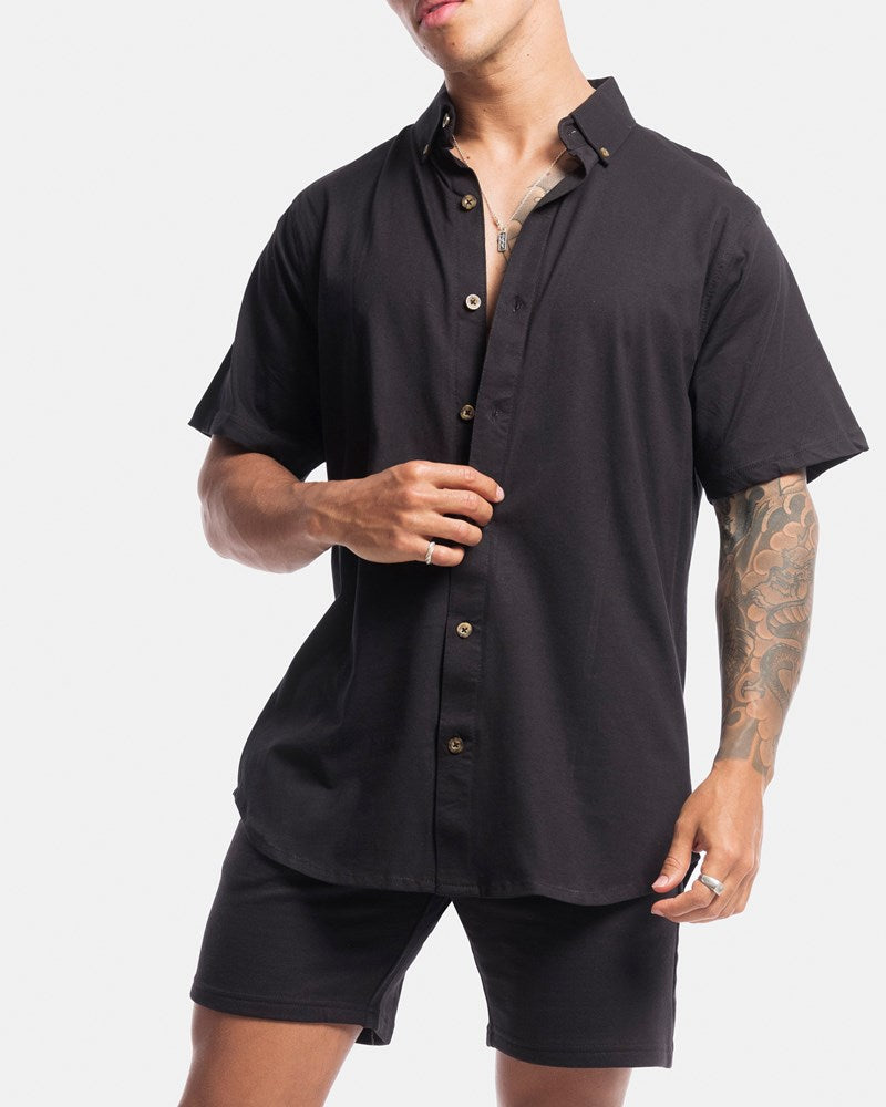 Short Sleeve Jersey Dress Shirt