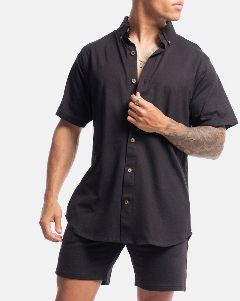 Short Sleeve Jersey Dress Shirt