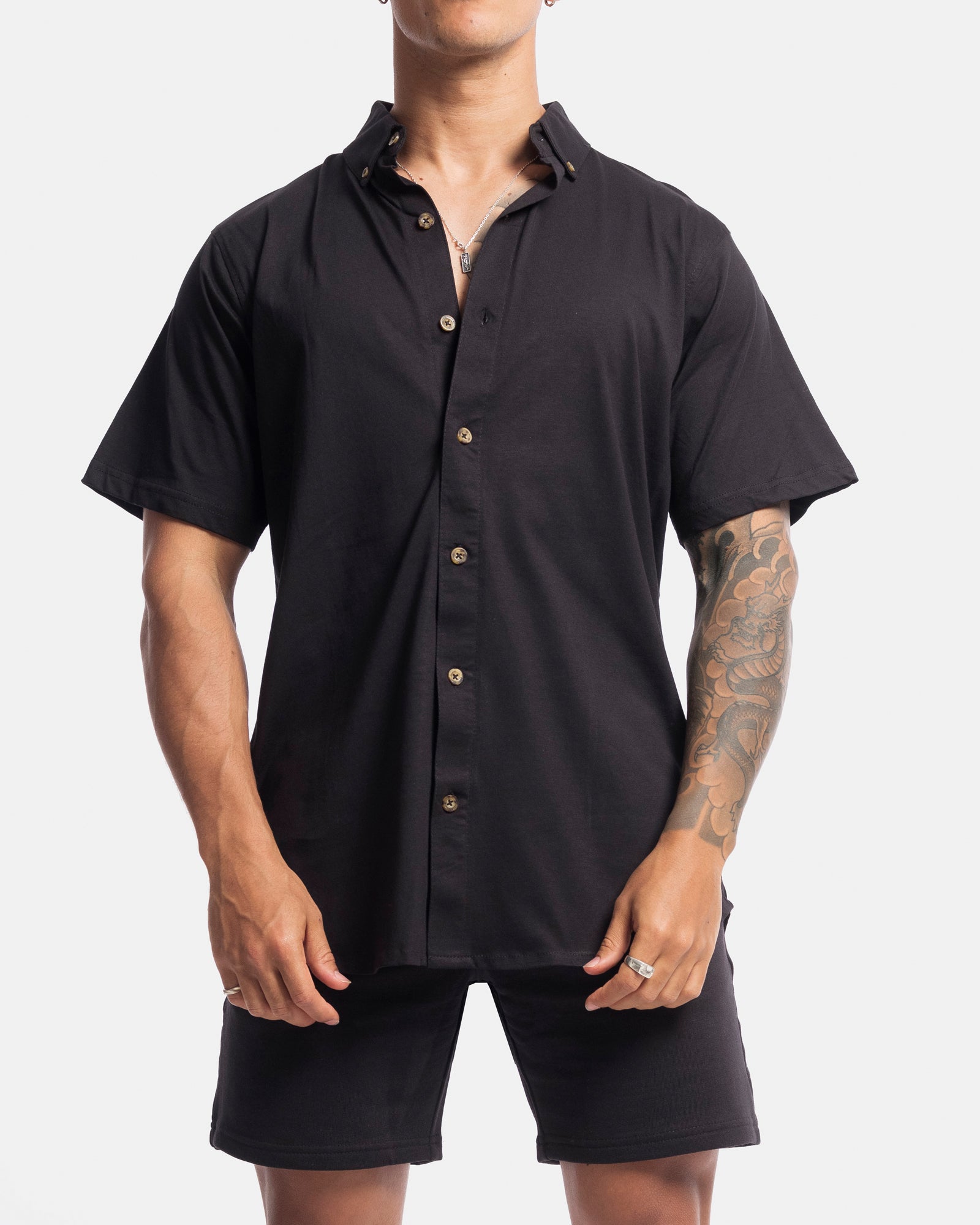 Short Sleeve Jersey Dress Shirt