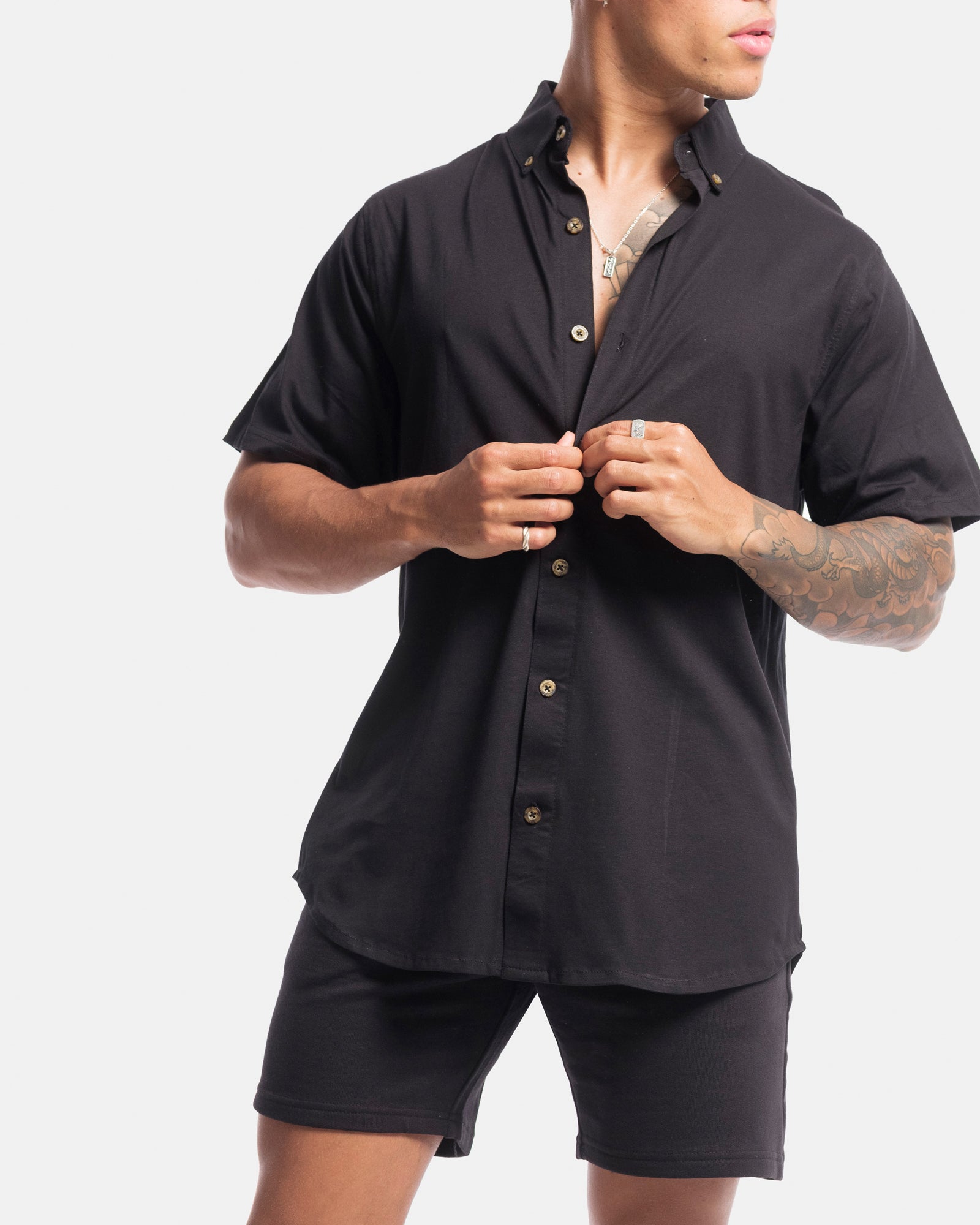 Short Sleeve Jersey Dress Shirt