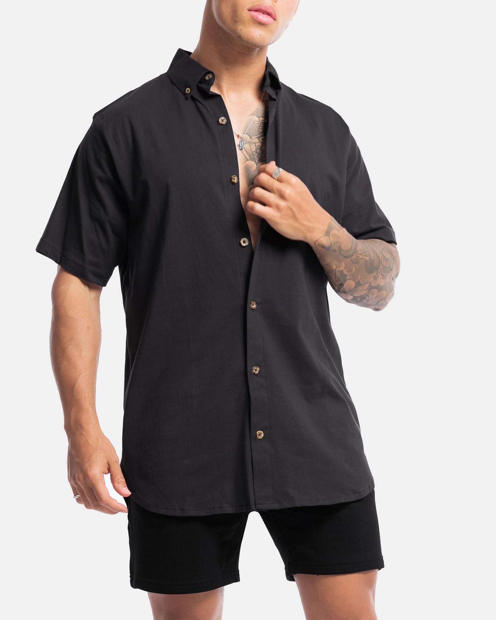 Short Sleeve Jersey Dress Shirt