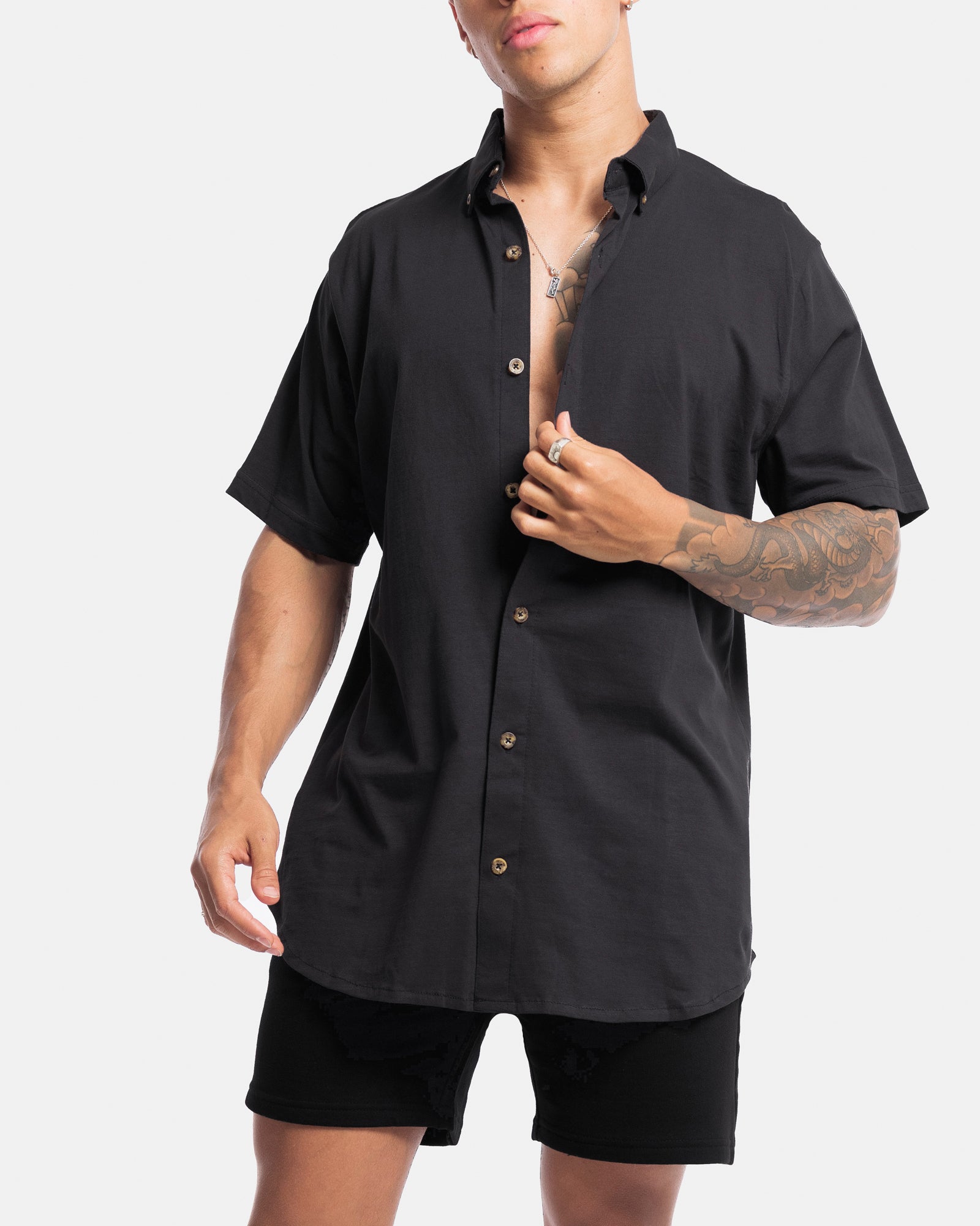 Short Sleeve Jersey Dress Shirt