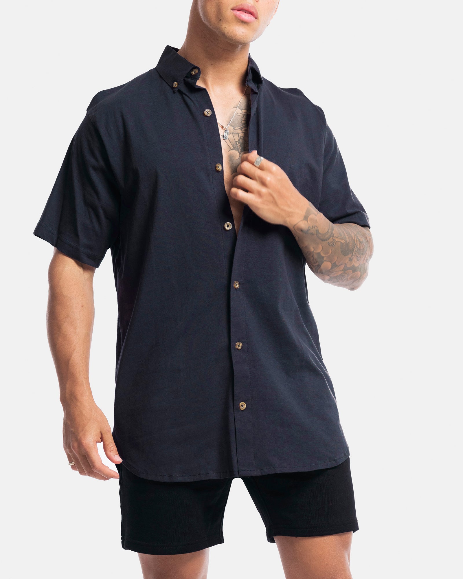 Short Sleeve Jersey Dress Shirt