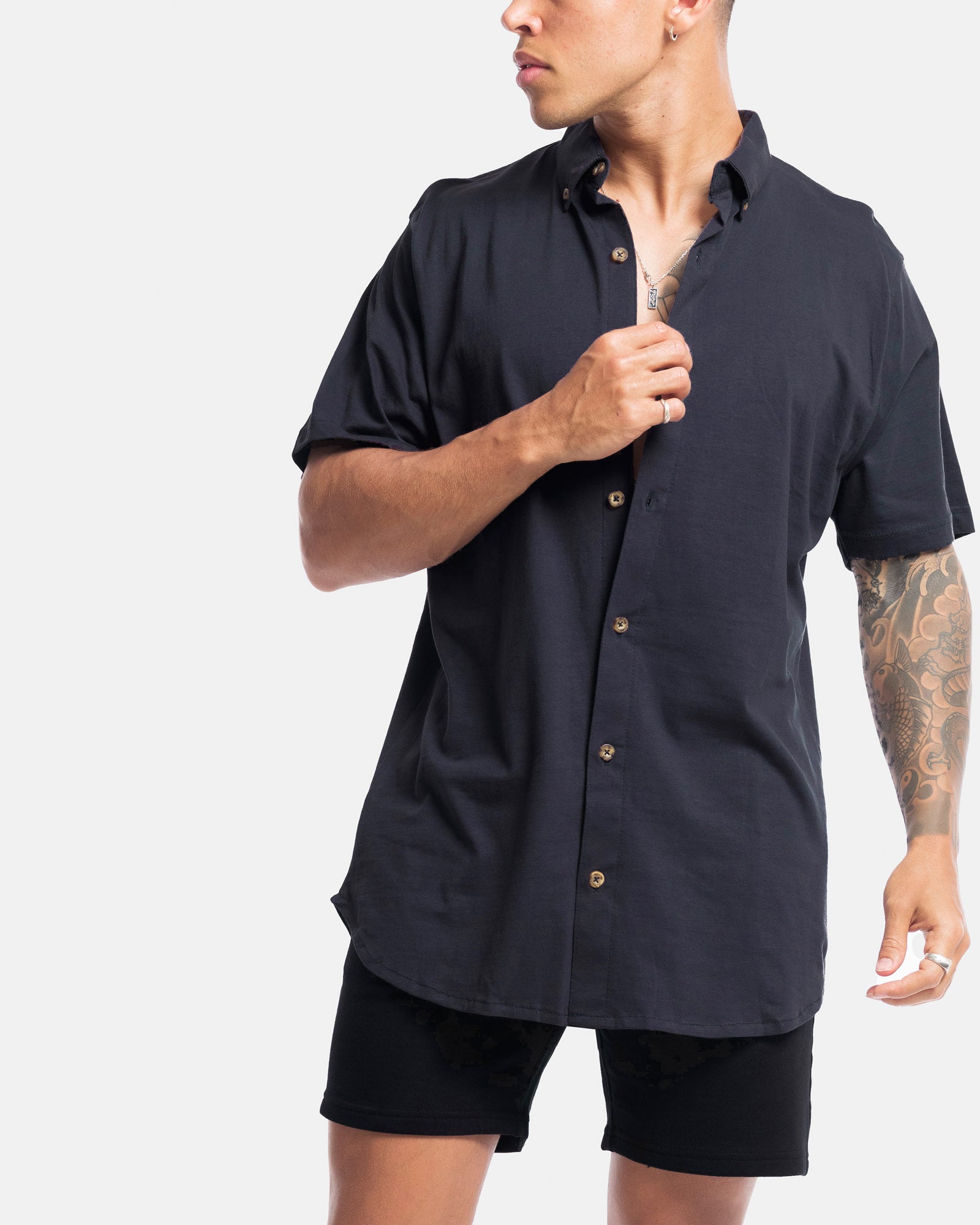 Short Sleeve Jersey Dress Shirt