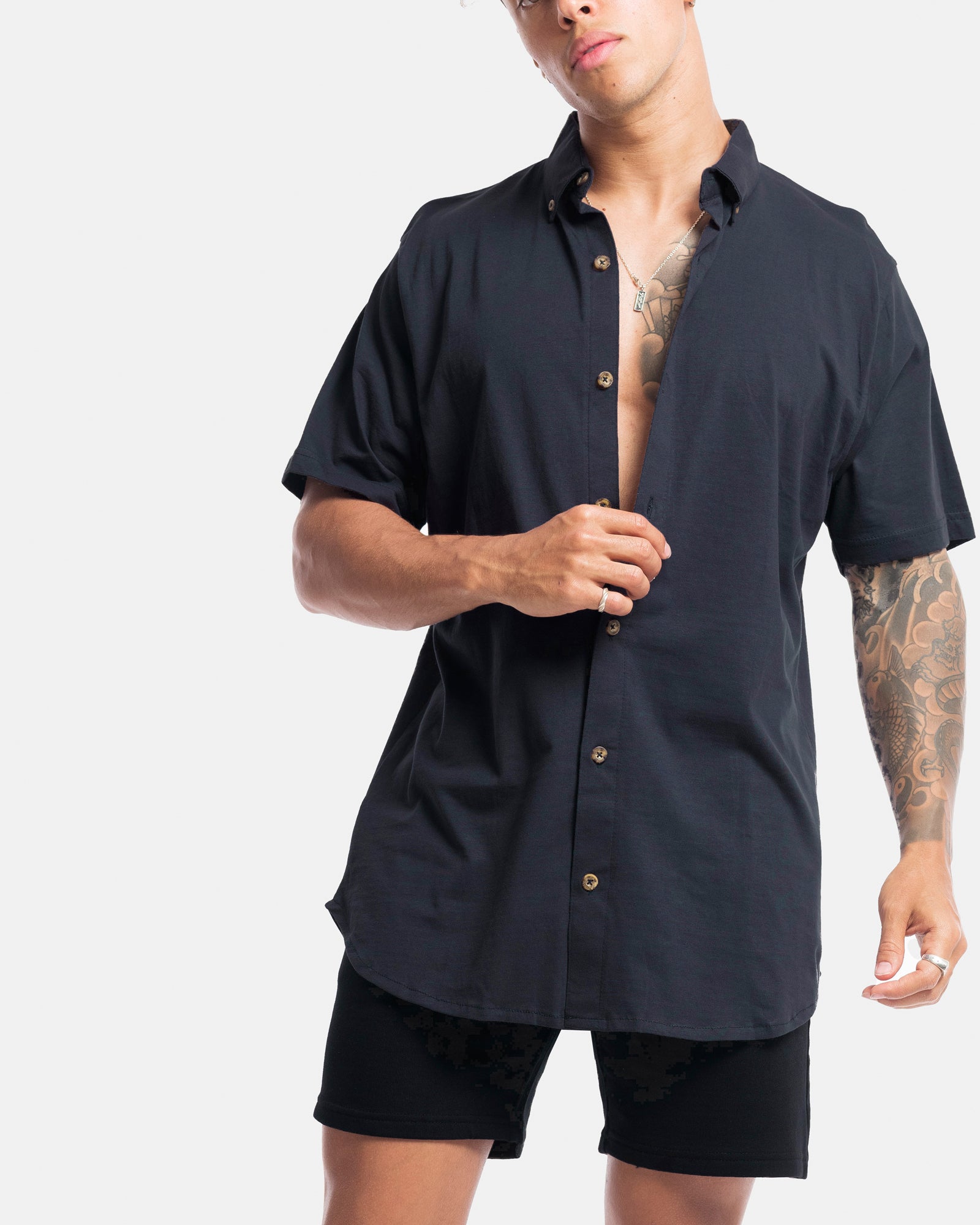 Short Sleeve Jersey Dress Shirt