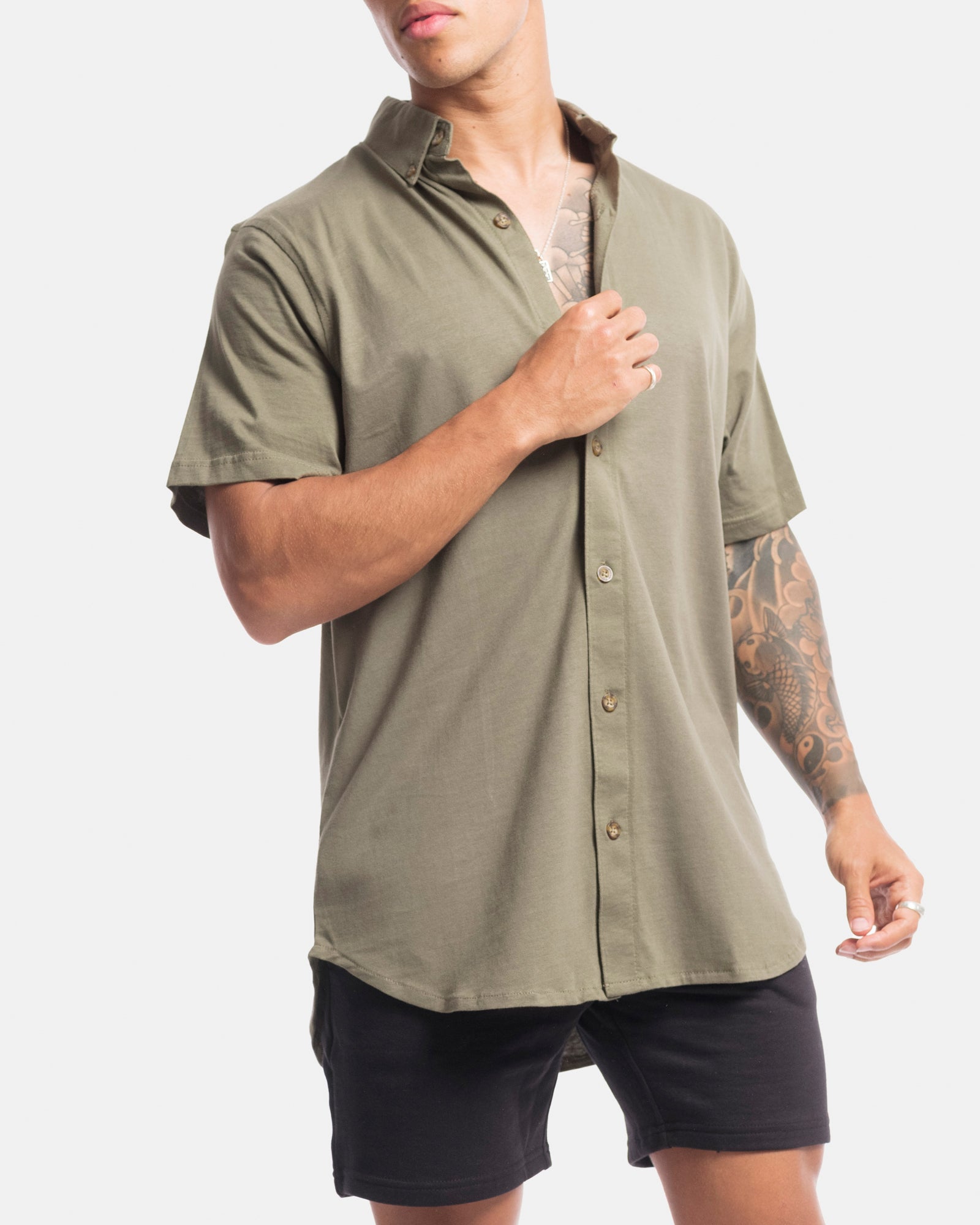 Short Sleeve Jersey Dress Shirt