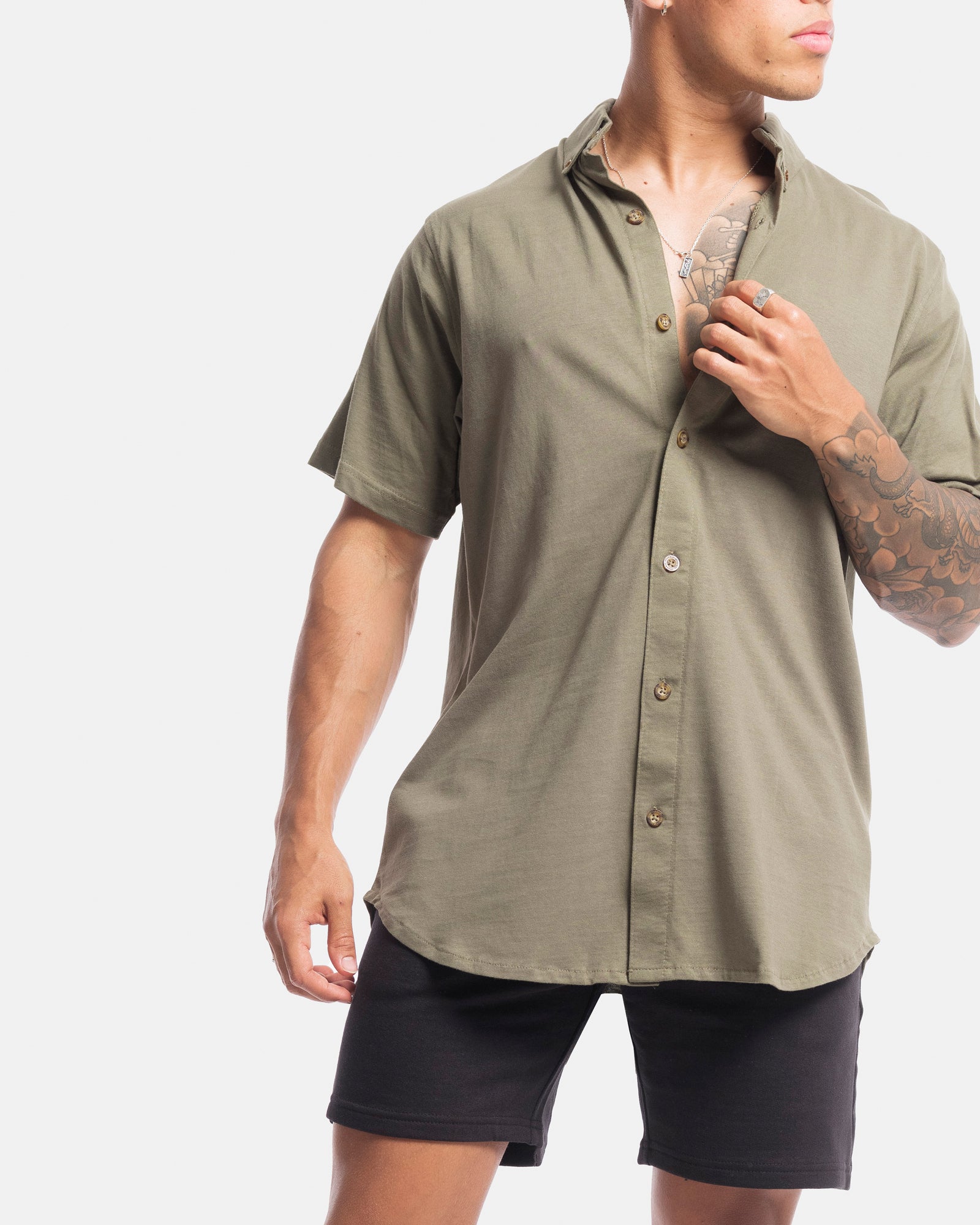 Short Sleeve Jersey Dress Shirt