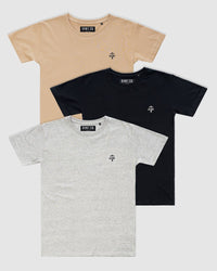 3-Pack Anchor Embroidery Tee - Youth