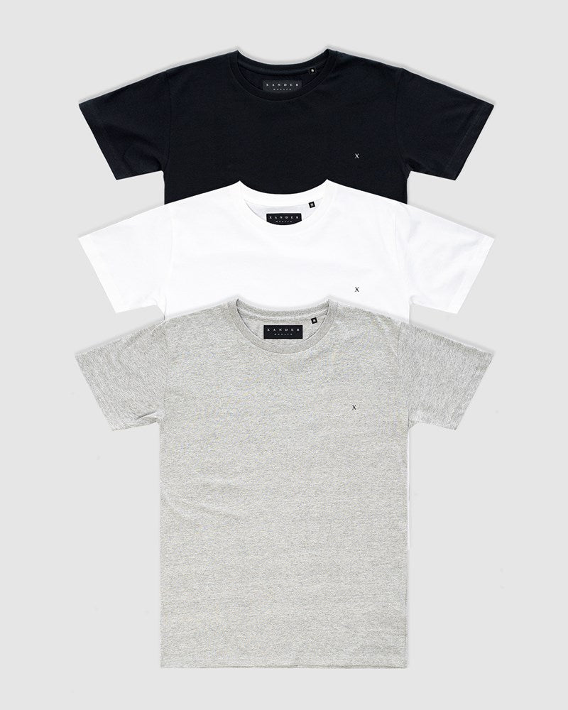 3-Pack Monaco Embroidery Tee - Youth
