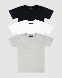 3-Pack Monaco Mono Embroidery Tee - Youth