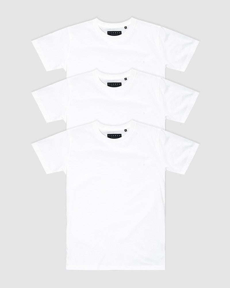 3-Pack Monaco Mono Embroidery Tee - Youth