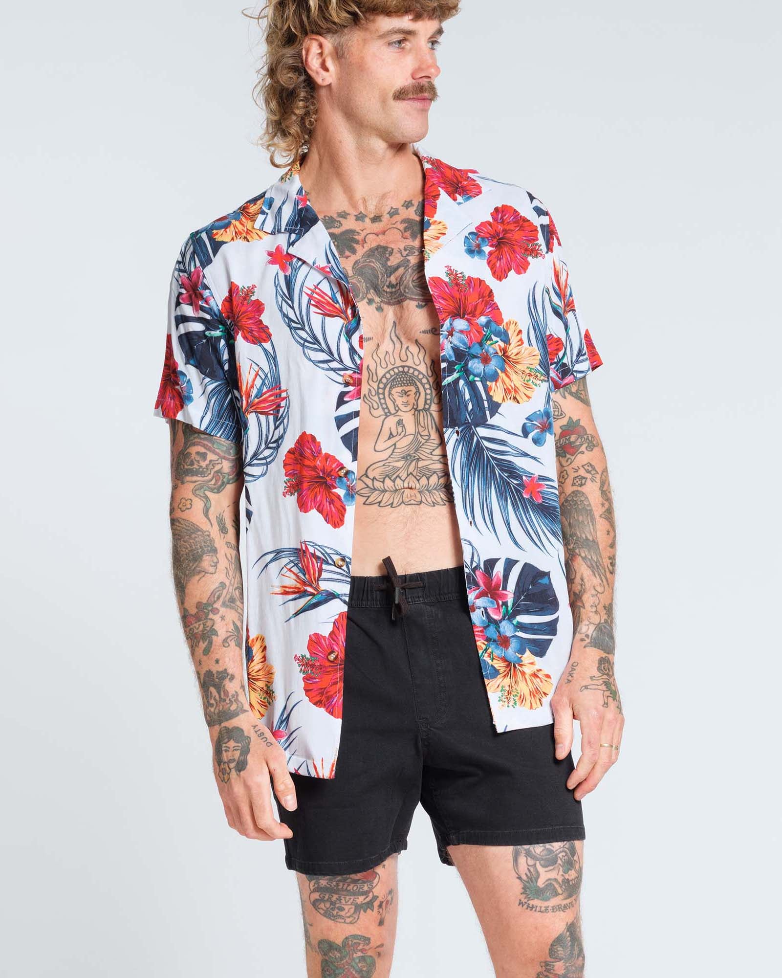 Hibiscus Rayon Shirt