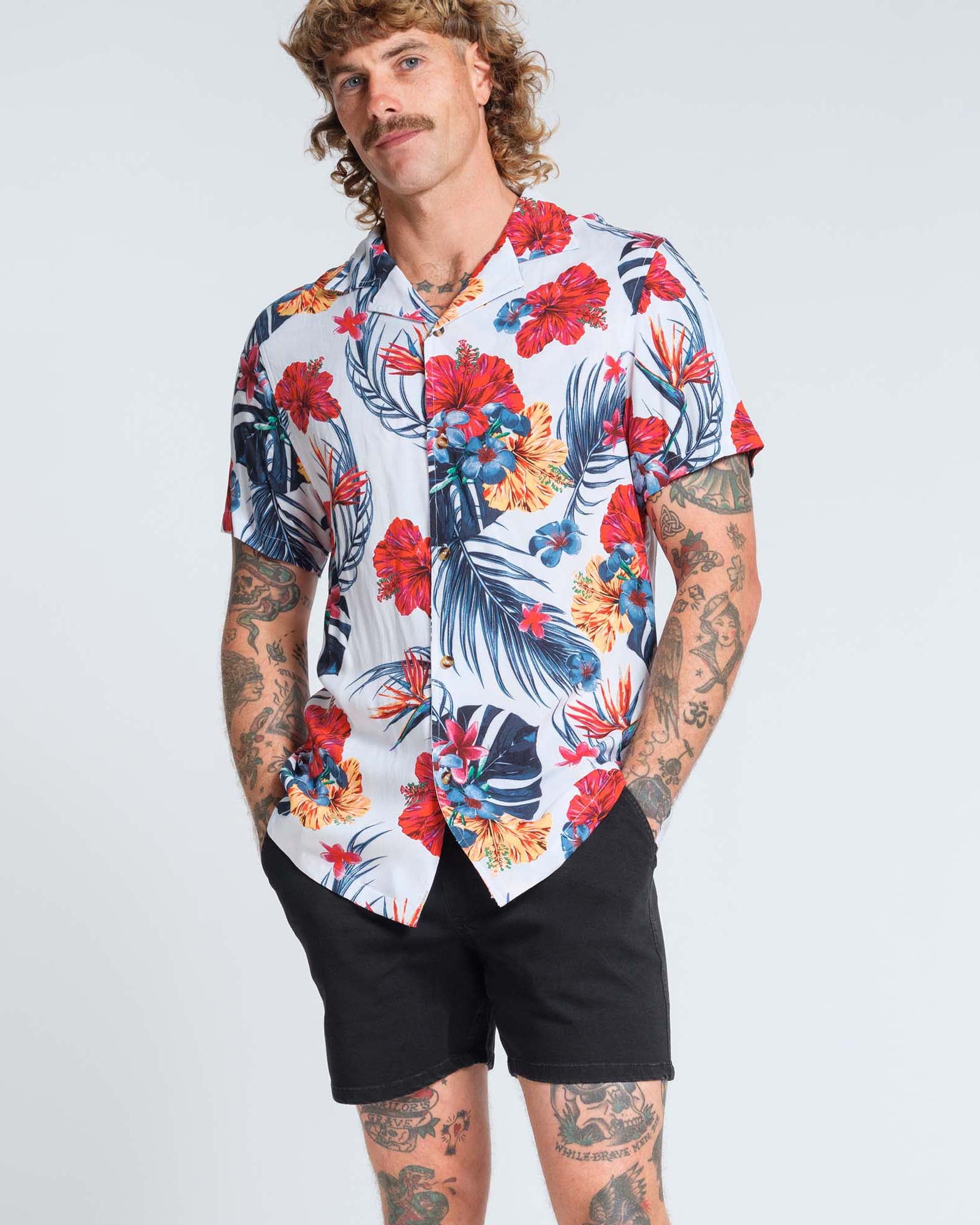 Hibiscus Rayon Shirt