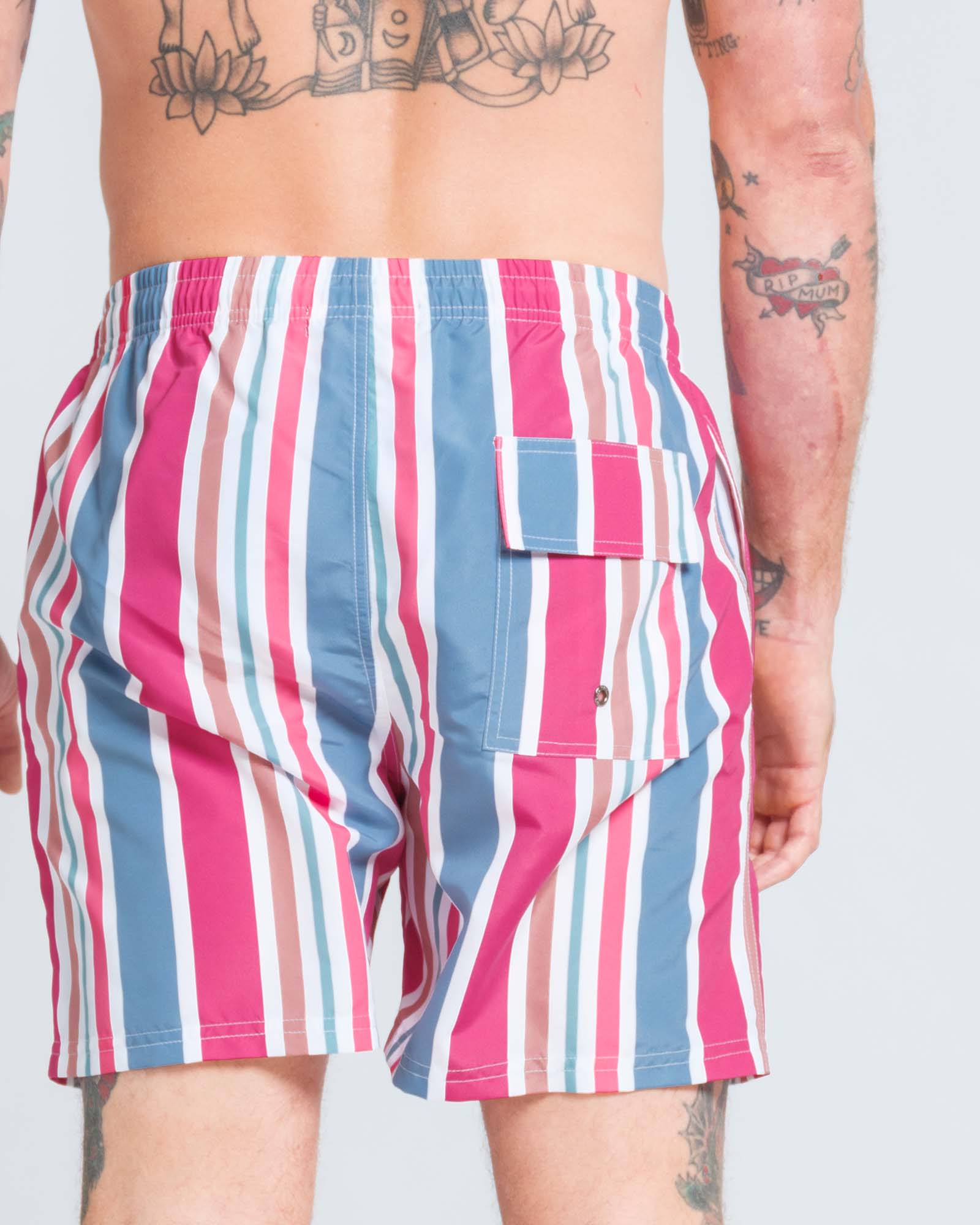 Candy Stripe Swim Short