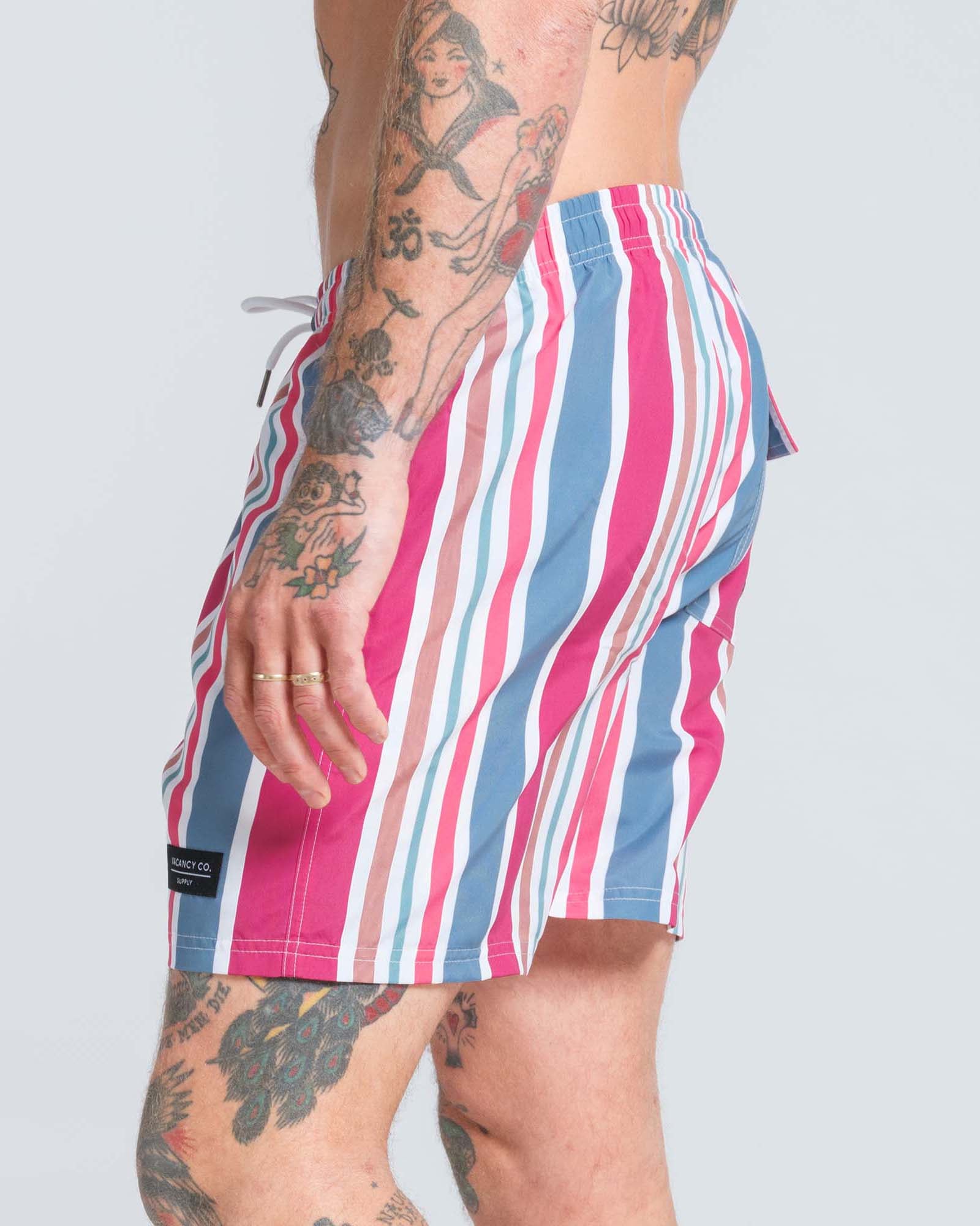 Candy Stripe Swim Short