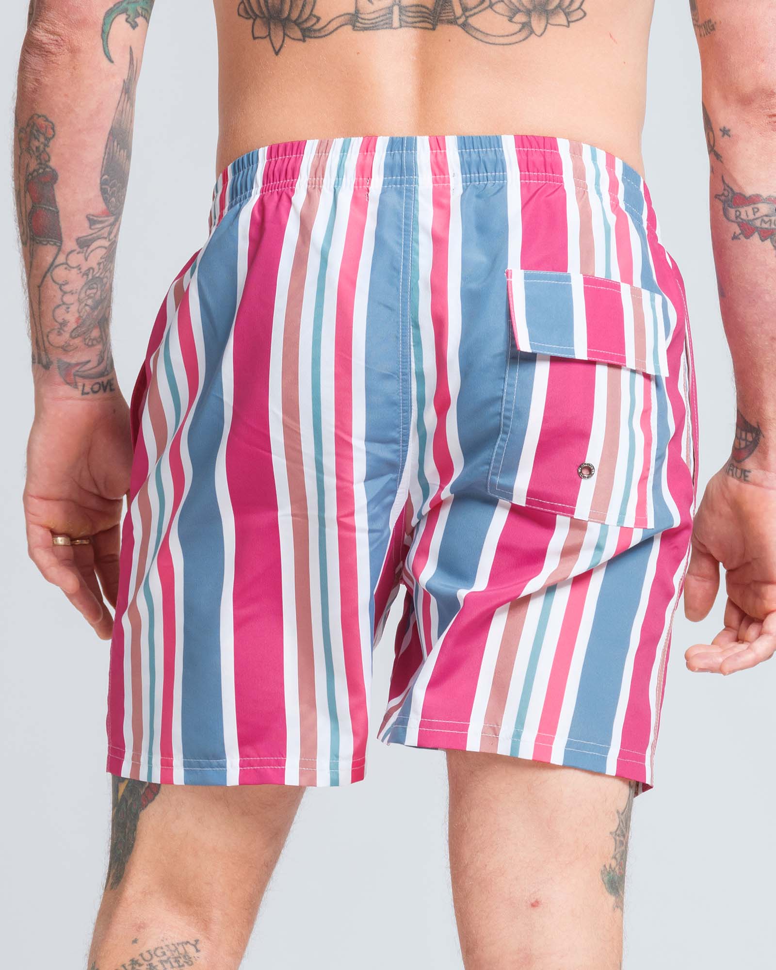 Candy Stripe Swim Short