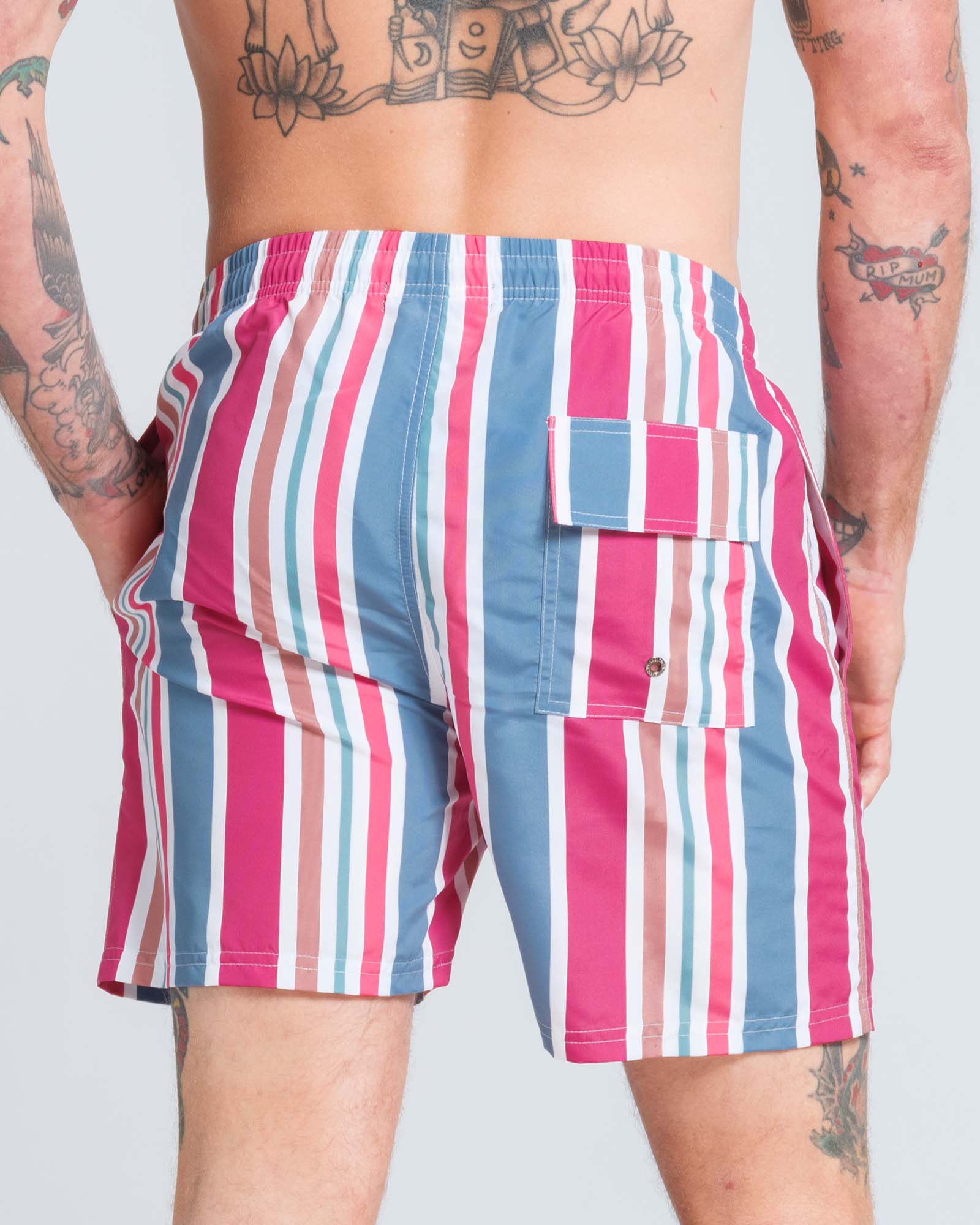 Candy Stripe Swim Short