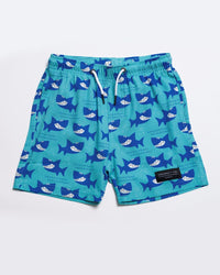Smiley Shark Swim Short - Youth