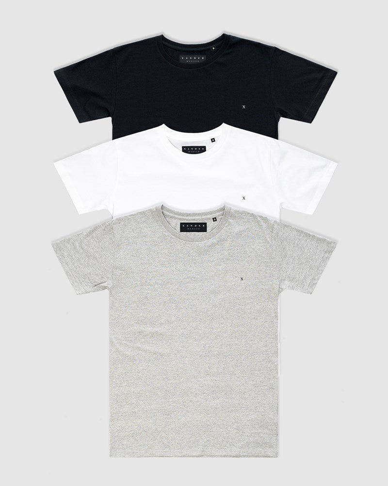 3-Pack Monaco Embroidery Tee