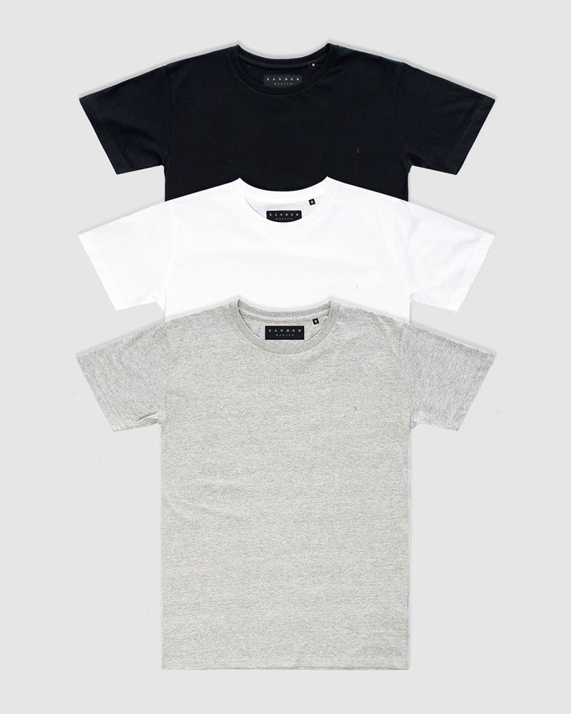 3-Pack Monaco Mono Embroidery Tee