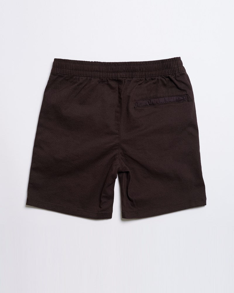 Drop Embroidery Elastic Waist Stretch Short - Youth