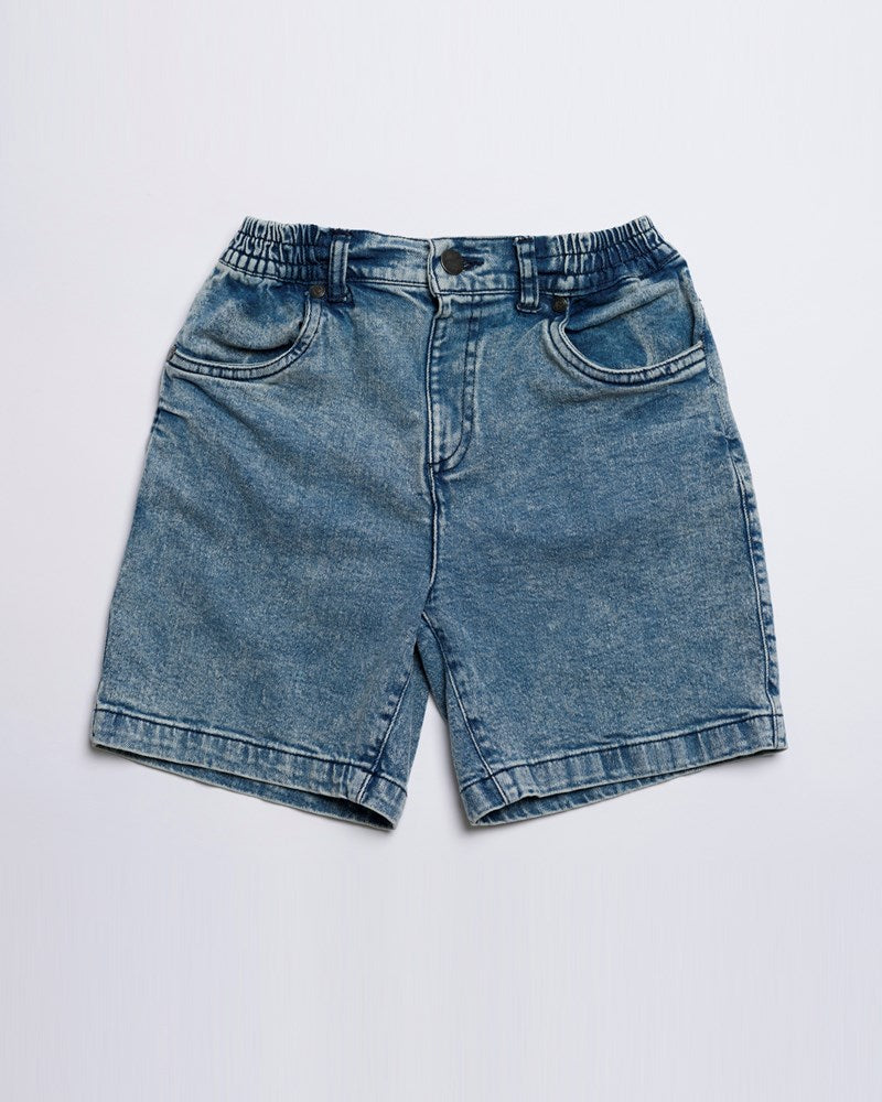 Axis Elastic Waist Stretch Denim Short - Youth
