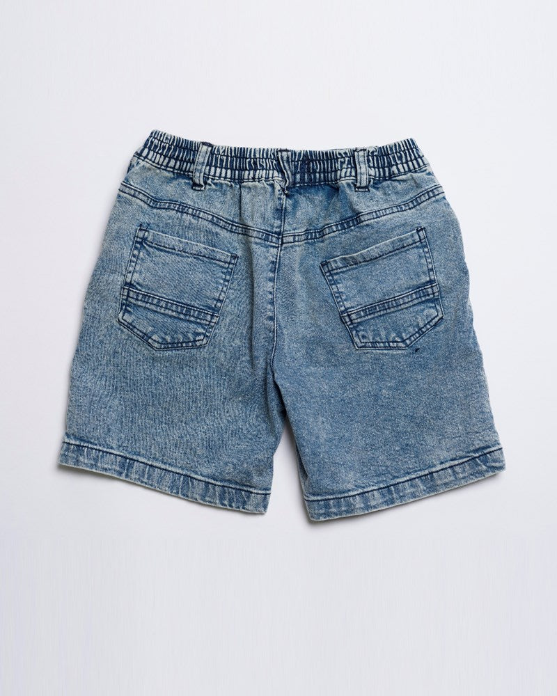 Axis Elastic Waist Stretch Denim Short - Youth