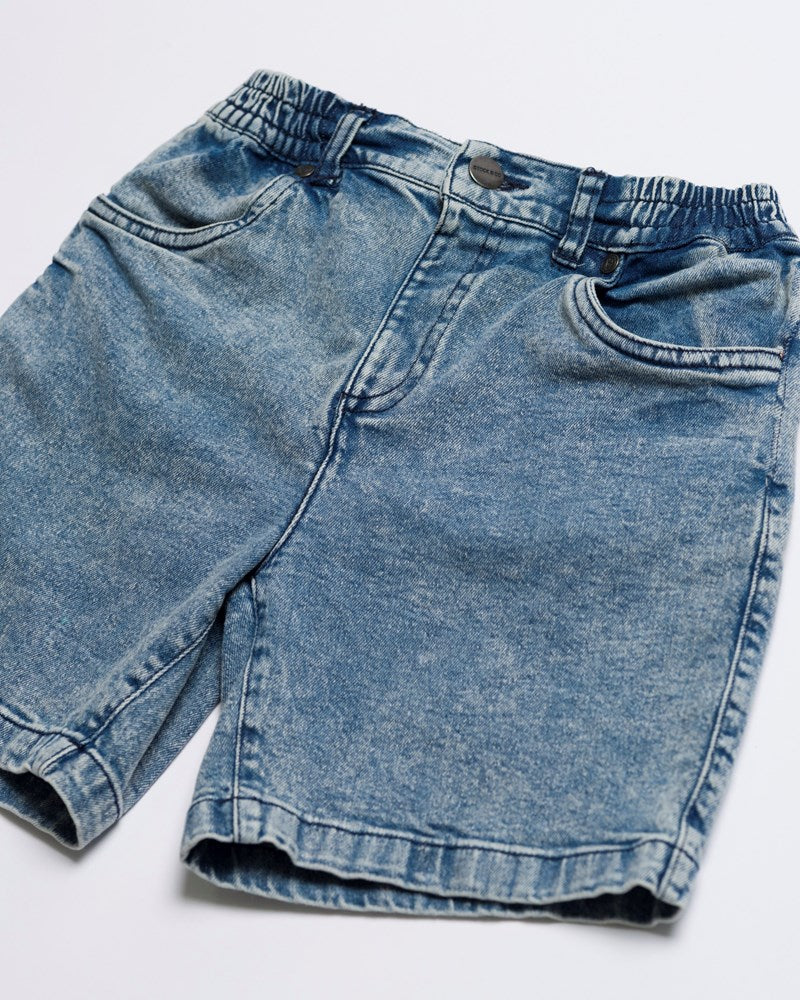 Axis Elastic Waist Stretch Denim Short - Youth