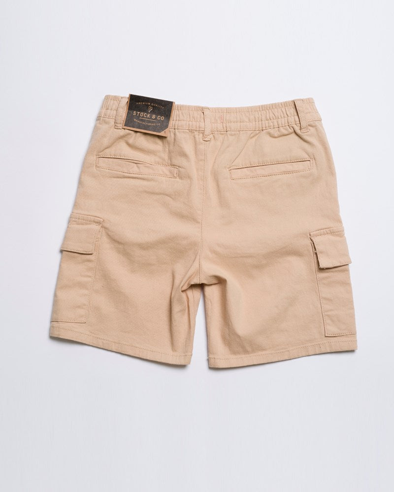Cargo Elastic Waist Stretch Short - Youth