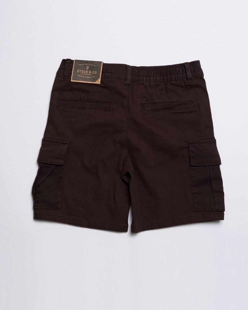 Cargo Elastic Waist Stretch Short - Youth