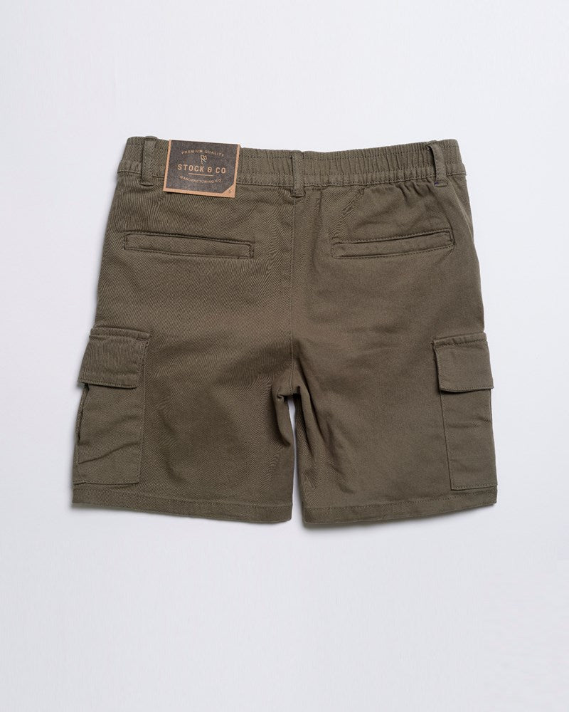 Cargo Elastic Waist Stretch Short - Youth