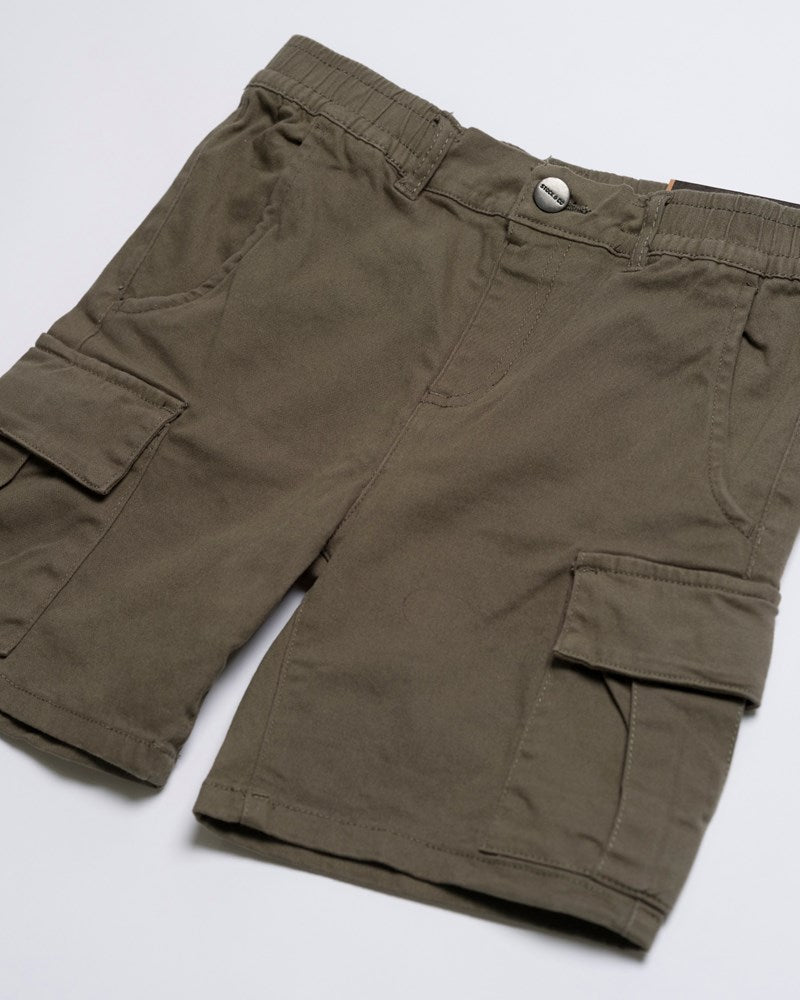 Cargo Elastic Waist Stretch Short - Youth