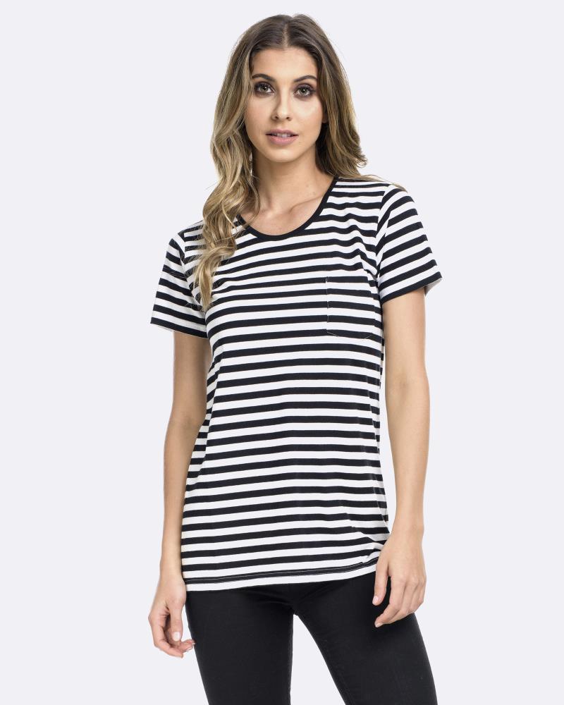 Stripe Pocket Tee