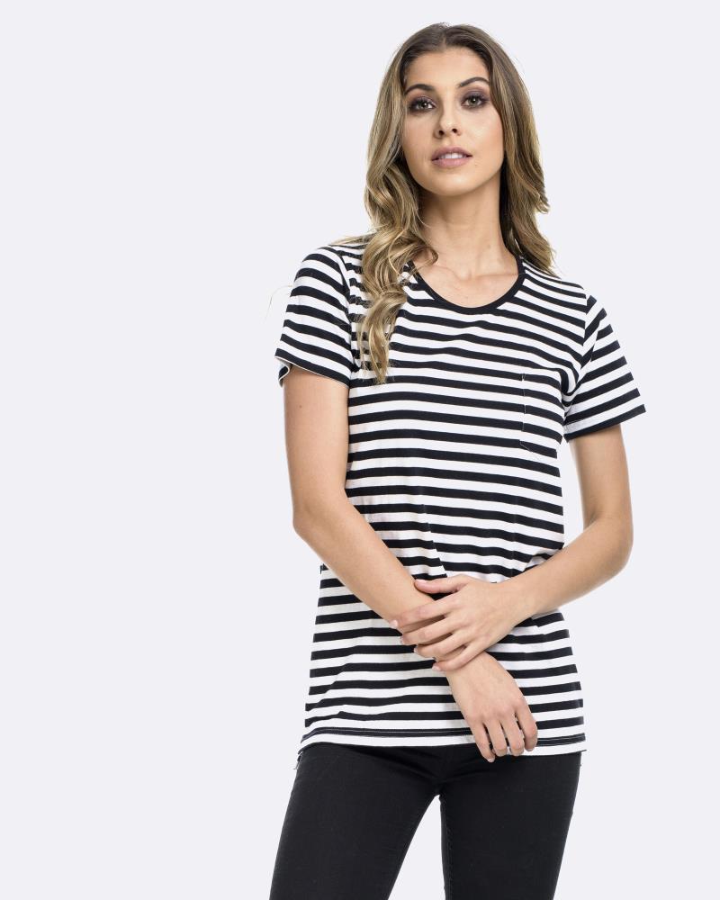 Stripe Pocket Tee